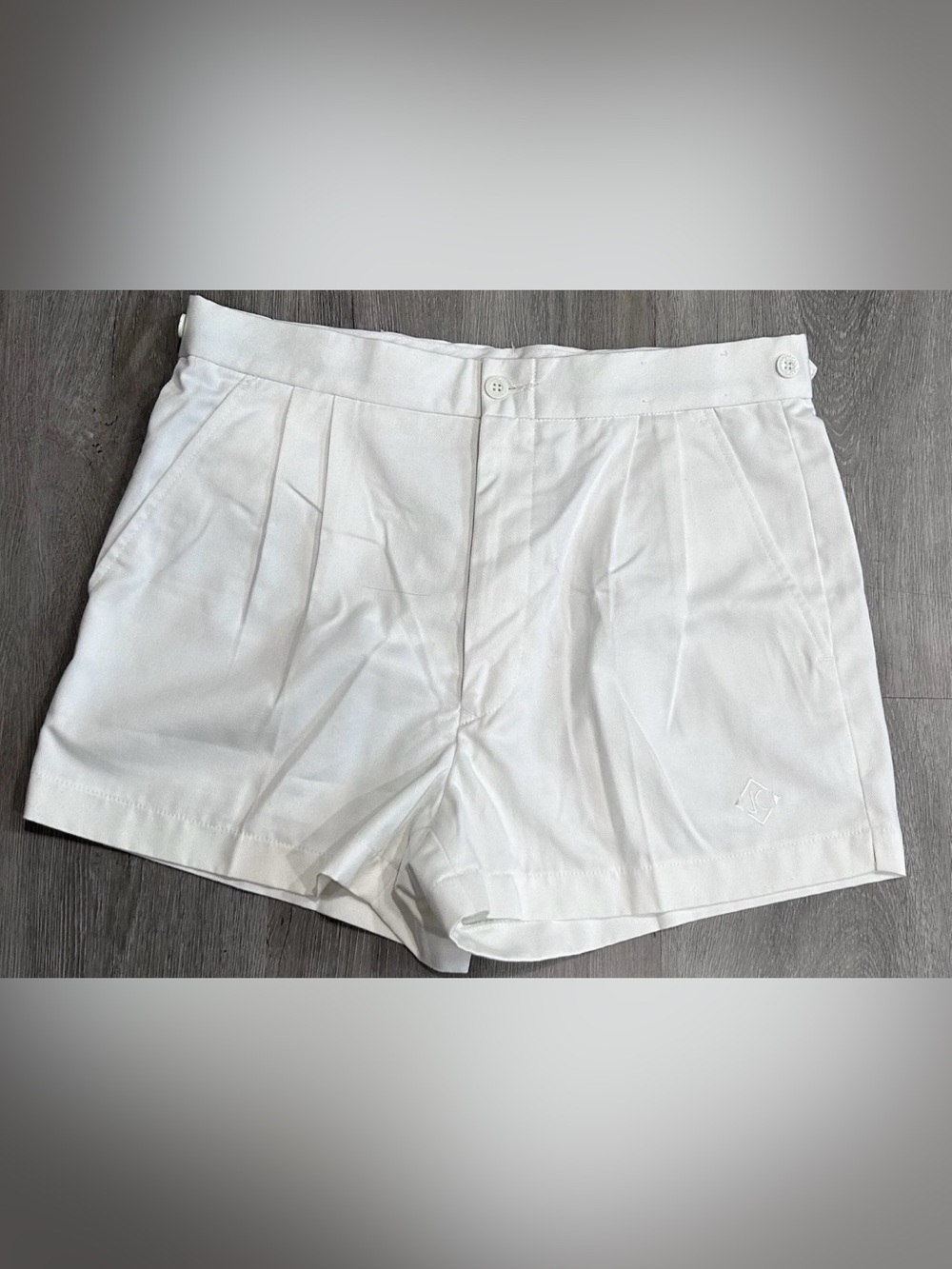 Jimmy Connors Slazenger Tennis Shorts White Pleated High Rise Men’s 32